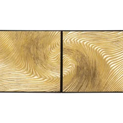 KARE Design Tableau Décoratif Wave Dore (2/Set) Clearance