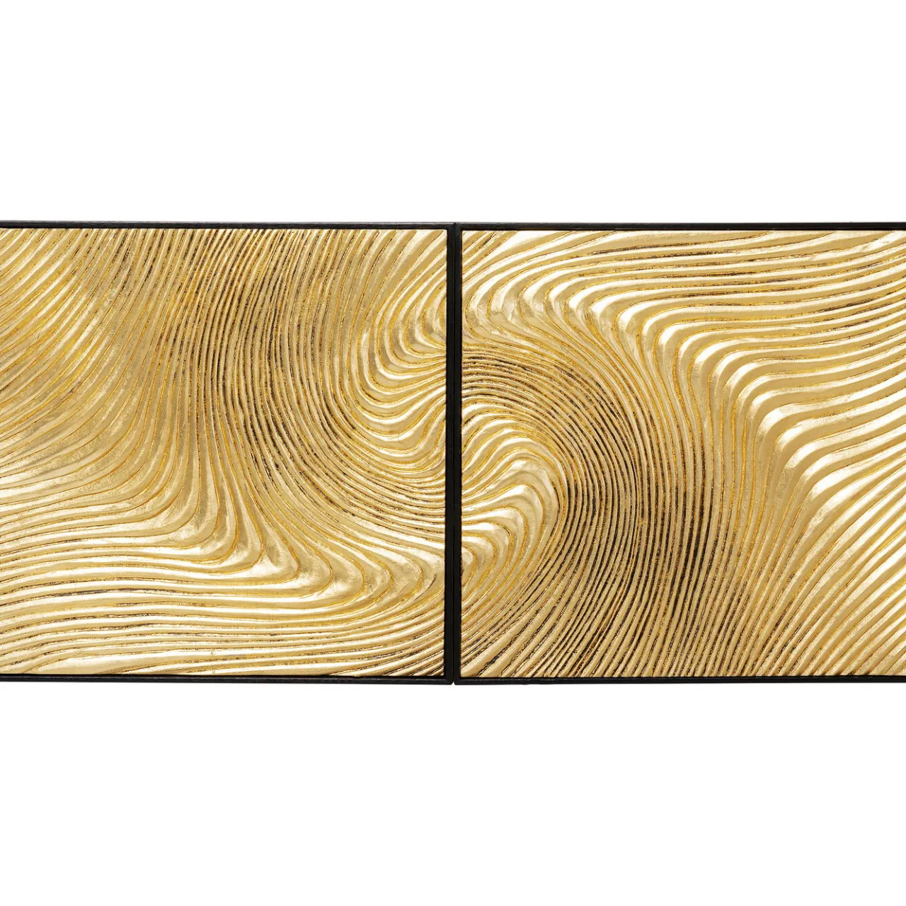 KARE Design Tableau Décoratif Wave Dore (2/Set) Clearance