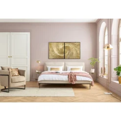 KARE Design Tableau Décoratif Wave Dore (2/Set) Clearance