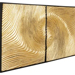 KARE Design Tableau Décoratif Wave Dore (2/Set) Clearance