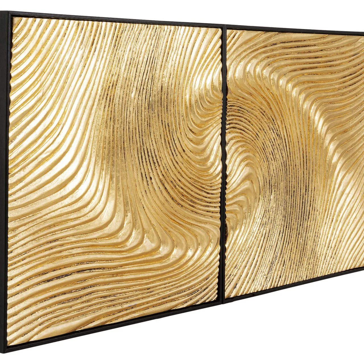 KARE Design Tableau Décoratif Wave Dore (2/Set) Clearance