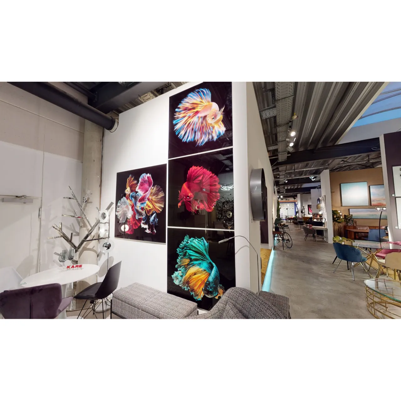 KARE Design Tableau En Verre Aqua Queen Fish 100X100Cm Hot