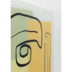 KARE Design Tableau En Verre Art Face Pastell 100X100Cm Hot