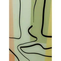 KARE Design Tableau En Verre Art Face Pastell 100X100Cm Hot