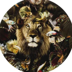 KARE Design Tableau En Verre Curious Lion O100Cm Discount
