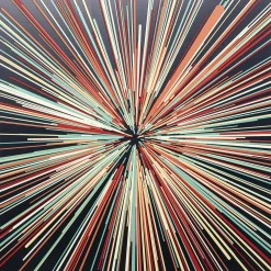 KARE Design Tableau En Verre 3D Light Speed 100X100Cm Hot