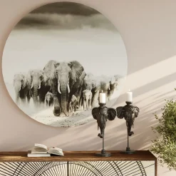 KARE Design Tableau En Verre Elephant Walk O120Cm Clearance