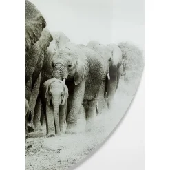 KARE Design Tableau En Verre Elephant Walk O120Cm Clearance