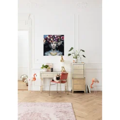 KARE Design Tableau En Verre Flower Art Lady 80X80Cm Outlet