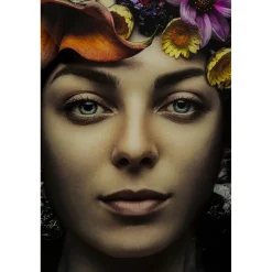 KARE Design Tableau En Verre Flower Art Lady 120X120Cm Online