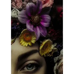KARE Design Tableau En Verre Flower Art Lady 120X120Cm Online