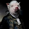 KARE Design Tableau En Verre Gentleman Pig 120X120 Hot