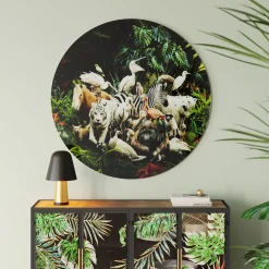 KARE Design Tableau En Verre Jungle Animals O120Cm Clearance