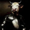 KARE Design Tableau En Verre Knight Cow 120X120 Outlet