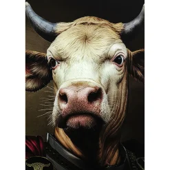 KARE Design Tableau En Verre Knight Cow 120X120 Outlet
