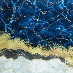 KARE Design Tableau En Verre Metallic Ocean 100X100Cm Clearance