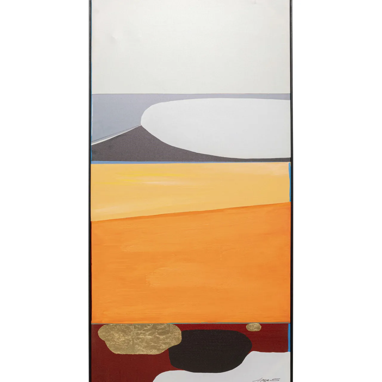 KARE Design Tableau Encadre Abstract Shapes Orange 73X143Cm Sale