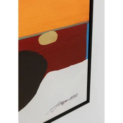 KARE Design Tableau Encadre Abstract Shapes Orange 73X143Cm Sale