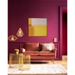 KARE Design Tableau Encadre Abstract Shapes Jaune 113X113Cm Outlet