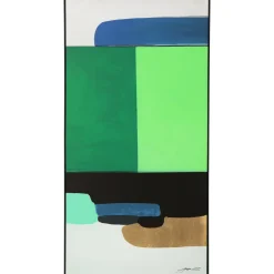 KARE Design Tableau Encadre Abstract Shapes Vert 73X143Cm Online