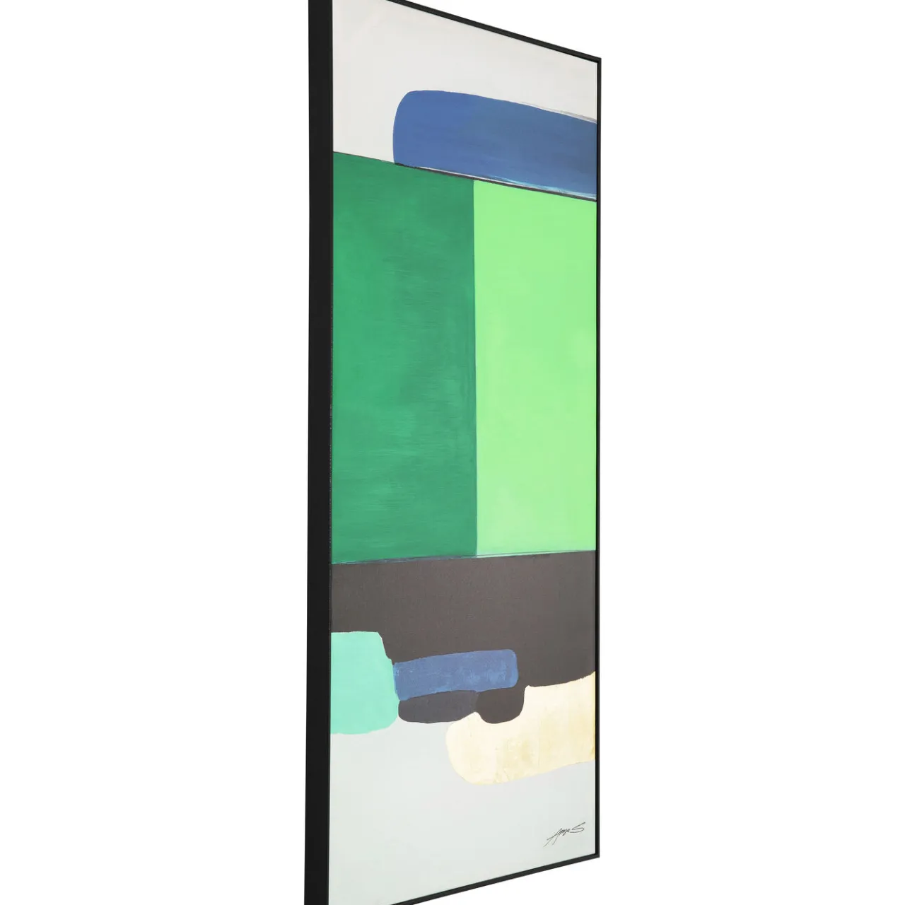 KARE Design Tableau Encadre Abstract Shapes Vert 73X143Cm Online