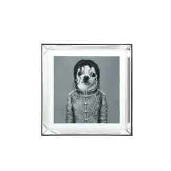 KARE Design Tableau Frame Mirror King Dog 60X60Cm Hot
