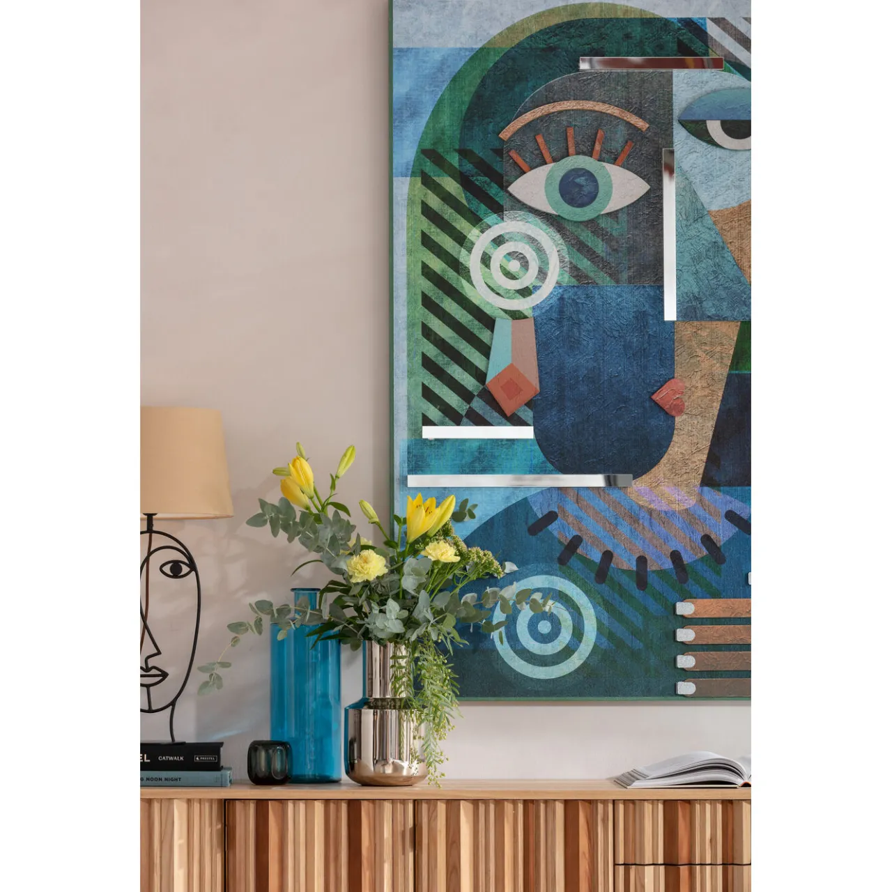 KARE Design Tableau Geometric Woman 100X150Cm Outlet
