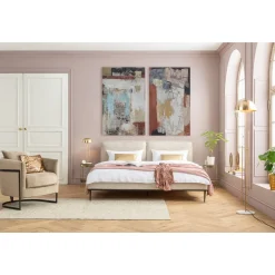 KARE Design Tableau Sur Toile Art Splash Orange 90X120Cm Hot