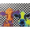 KARE Design Tableau Sur Toile Colorful Cows 120X90Cm Best