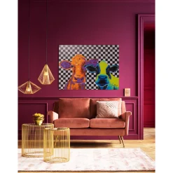 KARE Design Tableau Sur Toile Colorful Cows 120X90Cm Best