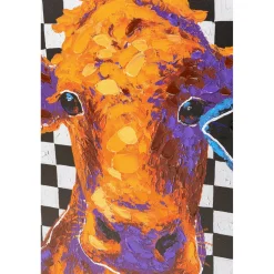 KARE Design Tableau Sur Toile Colorful Cows 120X90Cm Best