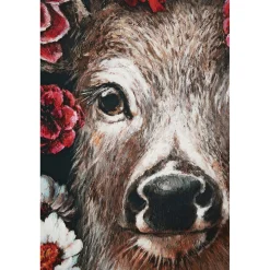 KARE Design Tableau Sur Toile Deer In Flower 90X140Cm Outlet