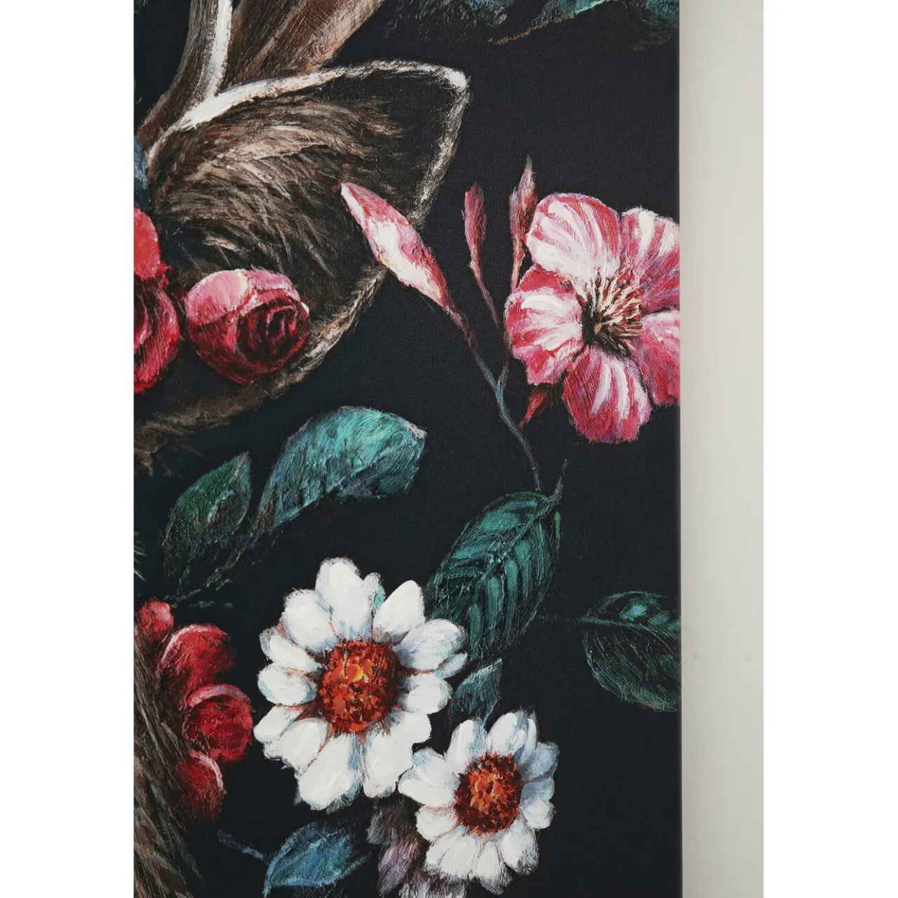 KARE Design Tableau Sur Toile Deer In Flower 90X140Cm Outlet