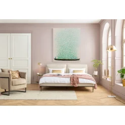 KARE Design Tableau Sur Toile Flower Boat Beige Vert 120X160Cm New