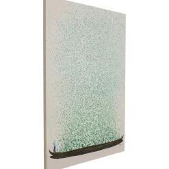 KARE Design Tableau Sur Toile Flower Boat Beige Vert 120X160Cm New