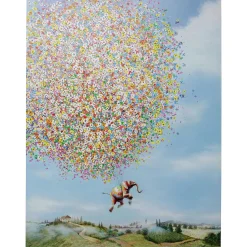 KARE Design Tableau Sur Toile Flying Elephant In Day 80X100Cm Outlet