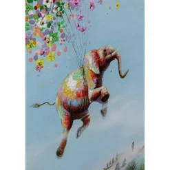 KARE Design Tableau Sur Toile Flying Elephant In Day 80X100Cm Outlet