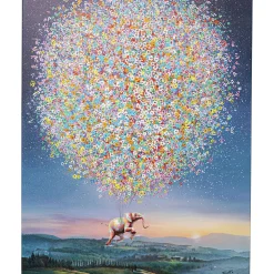 KARE Design Tableau Sur Toile Flying Elephant At Night 80X100C Best