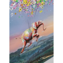 KARE Design Tableau Sur Toile Flying Elephant At Night 120X160 Sale