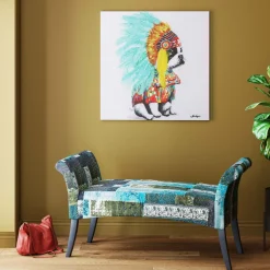 KARE Design Tableau Sur Toile Headdress Dog 80X80Cm Outlet