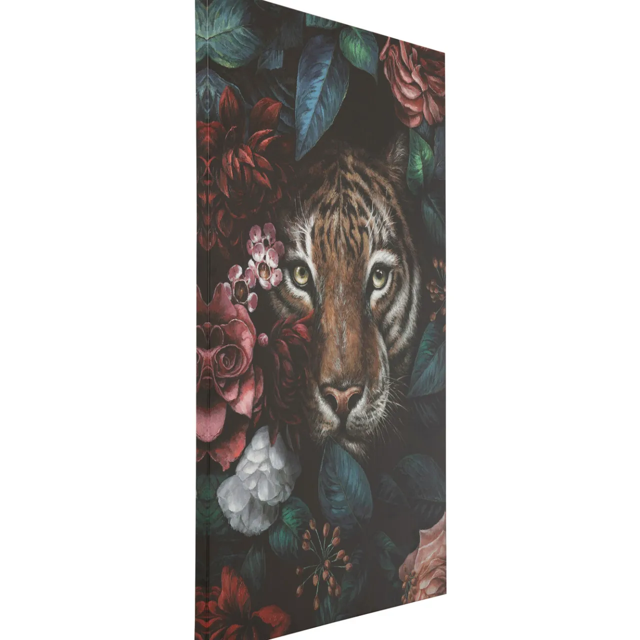 KARE Design Tableau Sur Toile Tiger In Flower 90X140Cm New
