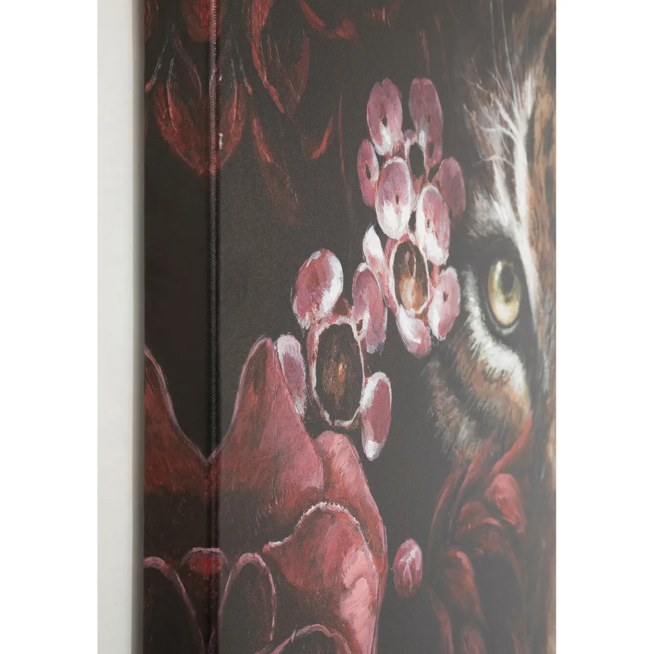 KARE Design Tableau Sur Toile Tiger In Flower 90X140Cm New