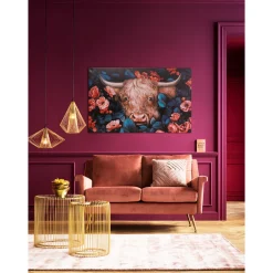 KARE Design Tableau Sur Toile Yak In Flower 140X90Cm Clearance