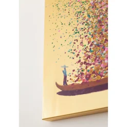 KARE Design Tableau Touched Flower Boat Dore-Fuchsia 80X100Cm Online