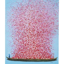 KARE Design Tableau Touched Flower Boat Bleu-Fuchsia 80X100Cm Sale