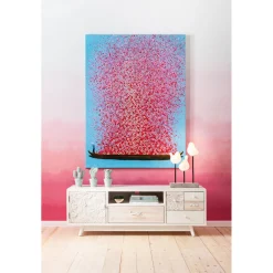 KARE Design Tableau Touched Flower Boat Bleu-Fuchsia 80X100Cm Sale