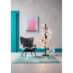 KARE Design Tableau Touched Flower Boat Bleu-Fuchsia 80X100Cm Sale