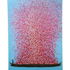 KARE Design Tableau Touched Flower Boat Bleu-Fuchsia 120X160Cm Online