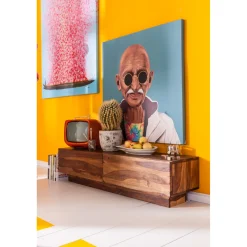 KARE Design Tableau Touched Flower Boat Bleu-Fuchsia 120X160Cm Online