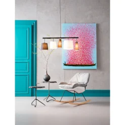 KARE Design Tableau Touched Flower Boat Bleu-Fuchsia 120X160Cm Online
